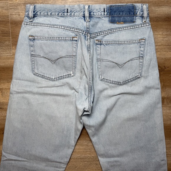 Vintage Diesel Kulter Jeans Men 31x32 Blue Straight Leg Light Wash Y2K (Tag 33) - Picture 4 of 16